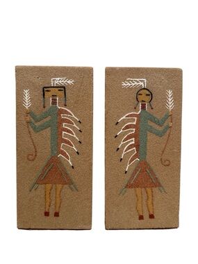 Traditional Navajo Sand Paintings Holy Healing People Southwestern Male Female